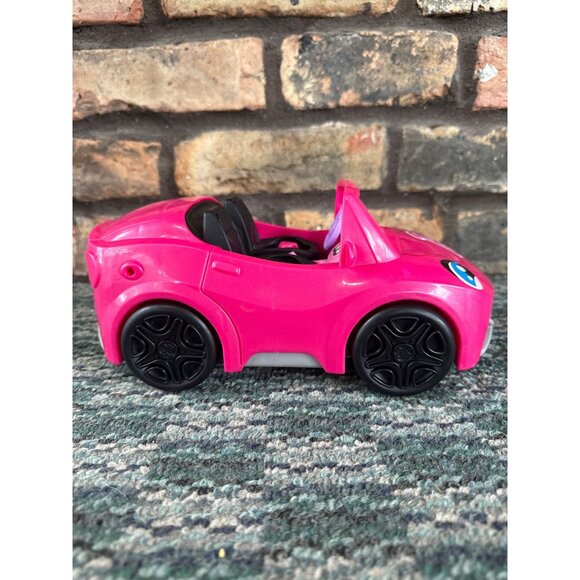 Fisher-Price Little People Barbie Convertible Pink Toy Car With Black Wheels - Picture 2 of 7